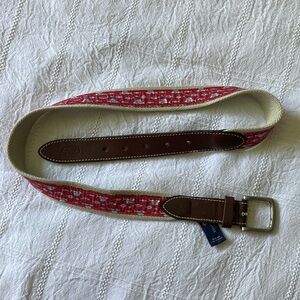 Vineyard Vines Red and Brown Belt